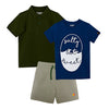 Organic Cotton Mix 'n' Match set of 3 | T-shirt & Shorts