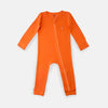 Diagonal Zipper Romper Carrot