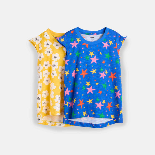 Wavy Sleeve Tee Pack of 2