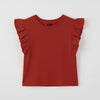 Frill Sleeve Top Clay