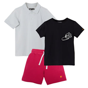 Organic Cotton Mix 'n' Match set of 3 | T-shirt & Shorts — organic cotton kids co-ord set India 2-6 years — Kiggle