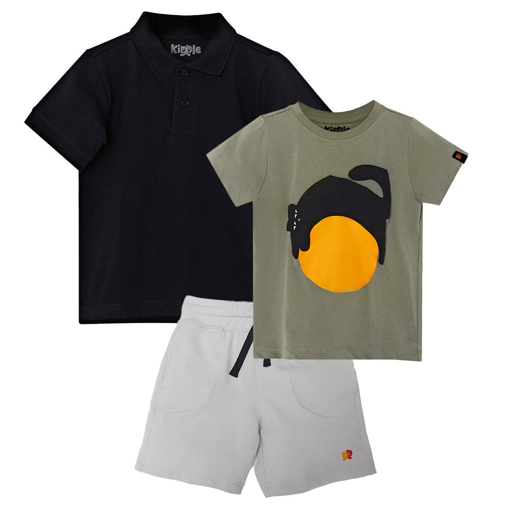 Organic Cotton Mix 'n' Match set of 3 | T-shirt & Shorts