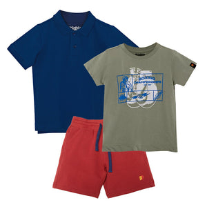 Organic Cotton Mix 'n' Match set of 3 | T-shirt & Shorts — organic cotton kids co-ord set India 2-6 years — Kiggle