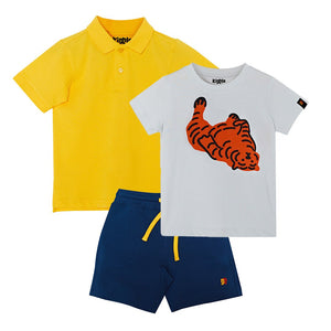 Organic Cotton Mix 'n' Match set of 3 | T-shirt & Shorts — organic cotton kids co-ord set India 2-6 years — Kiggle