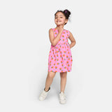 Frill Dress Orange Print