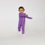 Diagonal Zipper Romper Orchid