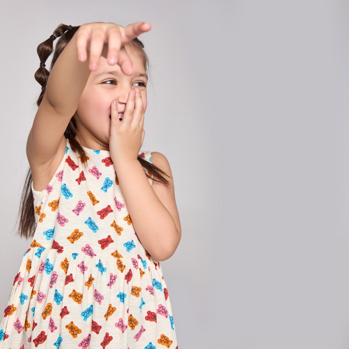 Frill Dress Gummy Bear - organic cotton kids clothing - Kiggle