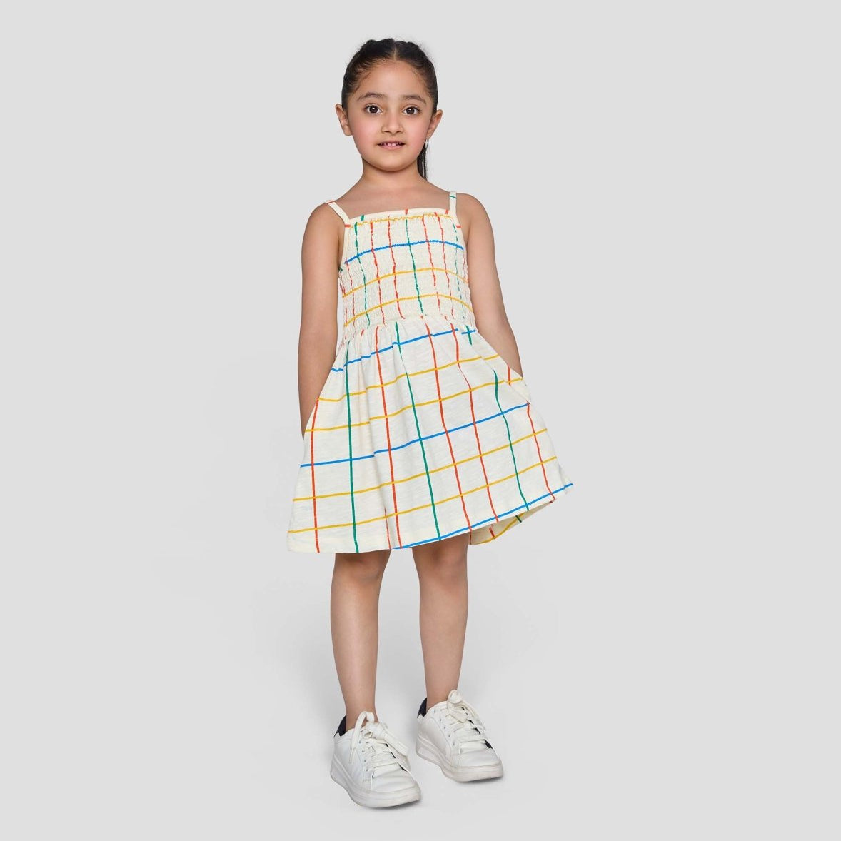 Smocked Dress Stripes - organic cotton kids clothing - Kiggle