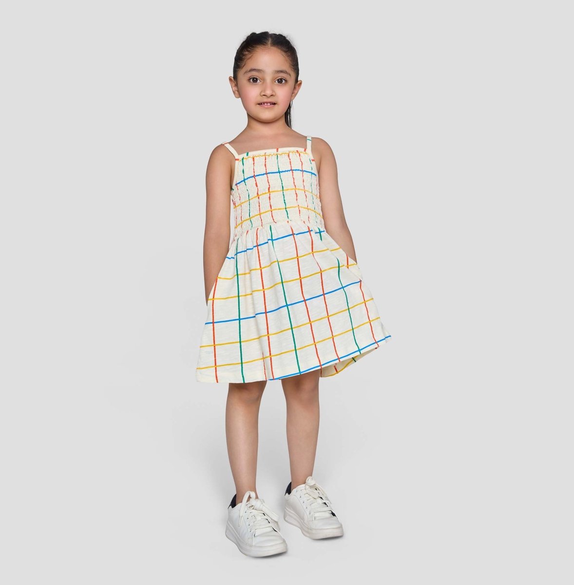 Smocked Dress Stripes - organic cotton kids clothing - Kiggle