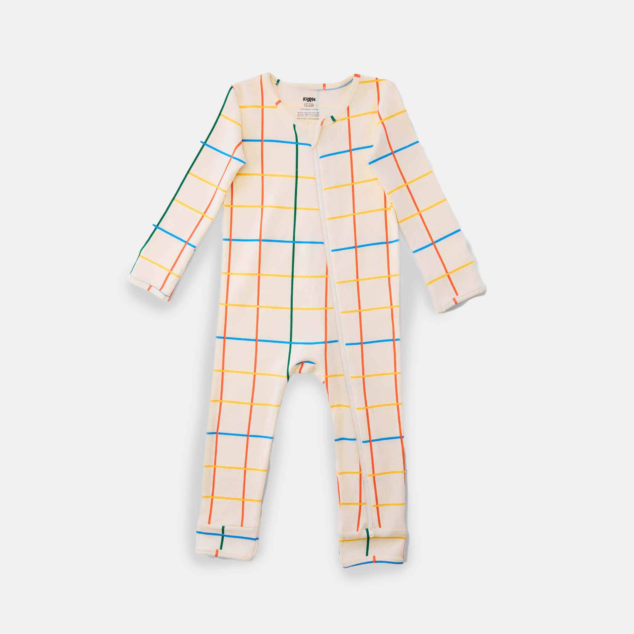 Diagonal Zipper Romper Stripes