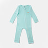 Diagonal Zipper Romper Sky