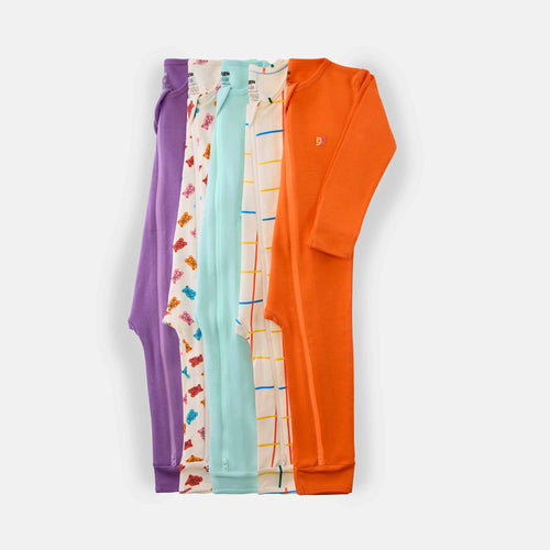 Diagonal Zipper Pack of 5