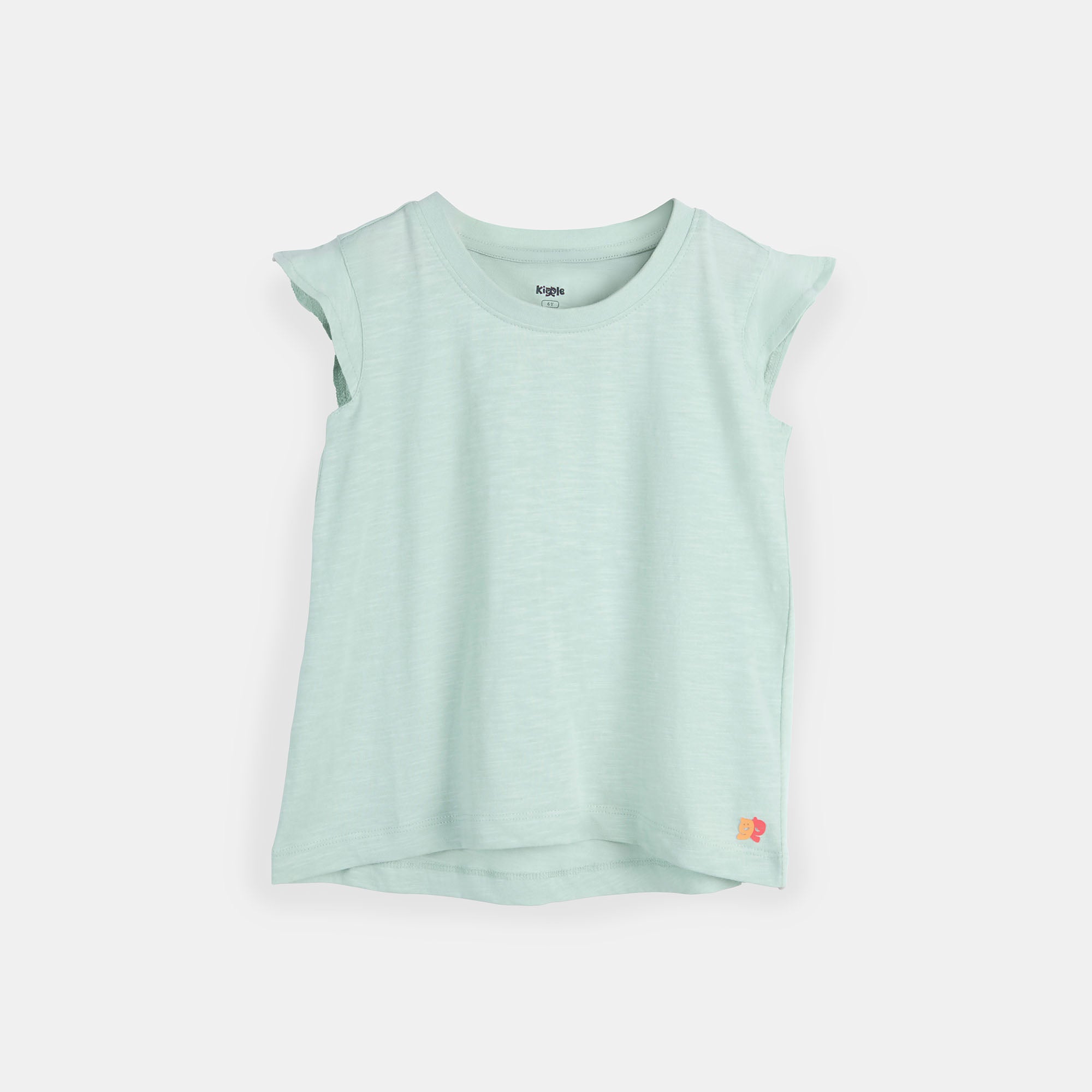 Wavy Sleeve Tee Lime