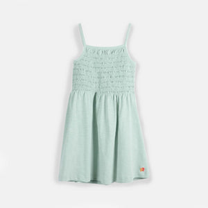 Smocked Dress Lime — organic cotton smocked dress India girls 2-6 years — Kiggle
