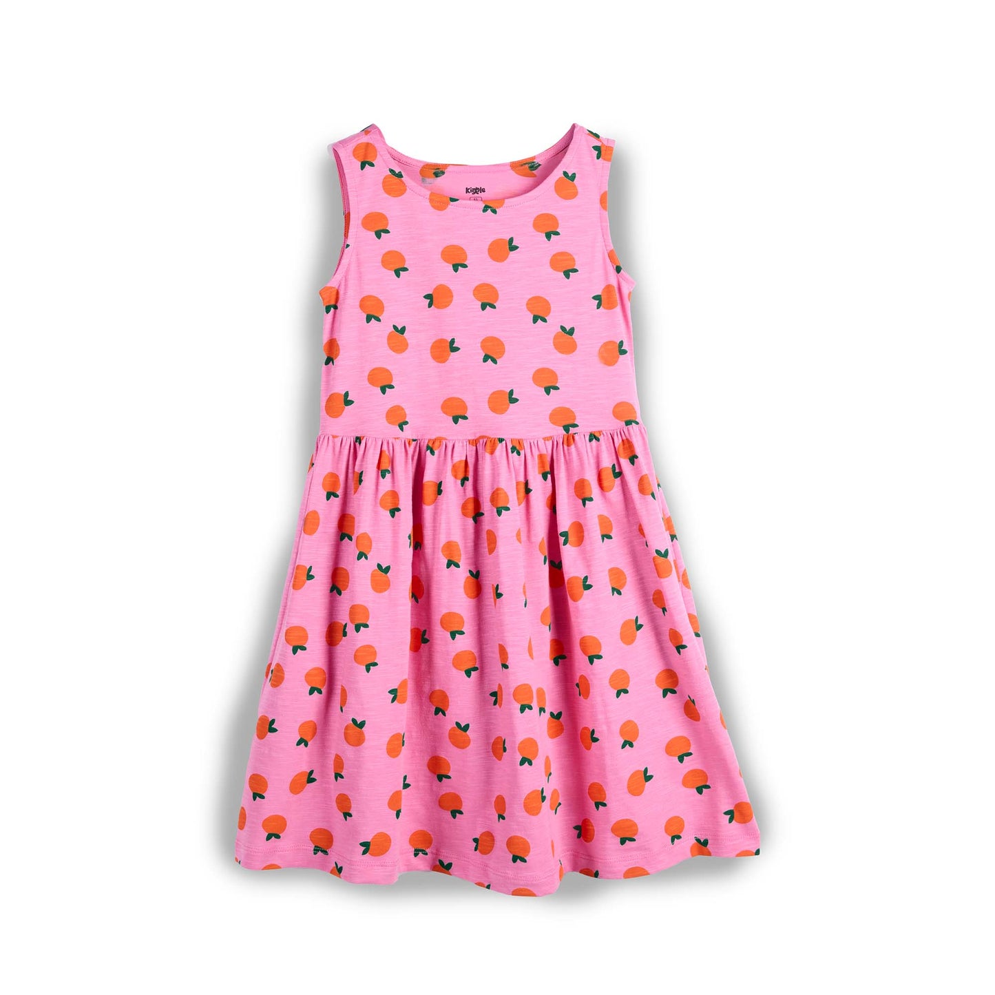 Frill Dress Orange Print