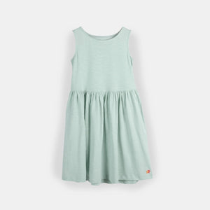 Frill Dress Lime — organic cotton frill dress India girls 2-6 years — Kiggle
