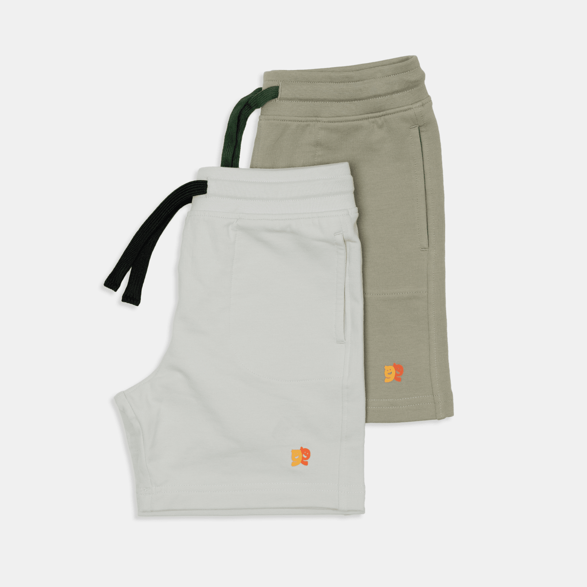 Terry Cotton Shorts 2 Pack — organic cotton terry shorts India kids 2-6 years — Kiggle