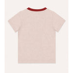 Kiggle Blush baby ringer pocket tee, back view
