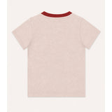 Kiggle Blush baby ringer pocket tee, back view