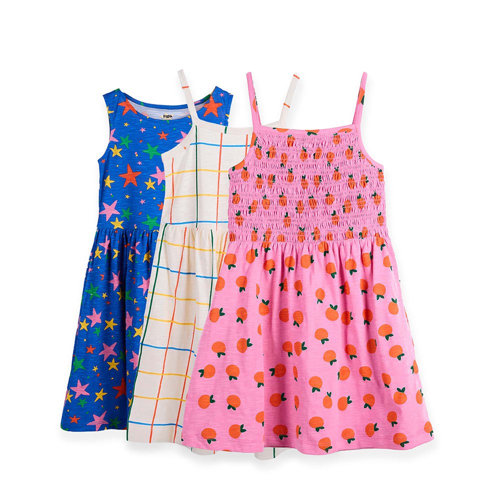Assorted Dress Pack of 3 - organic cotton kids clothing - Kiggle