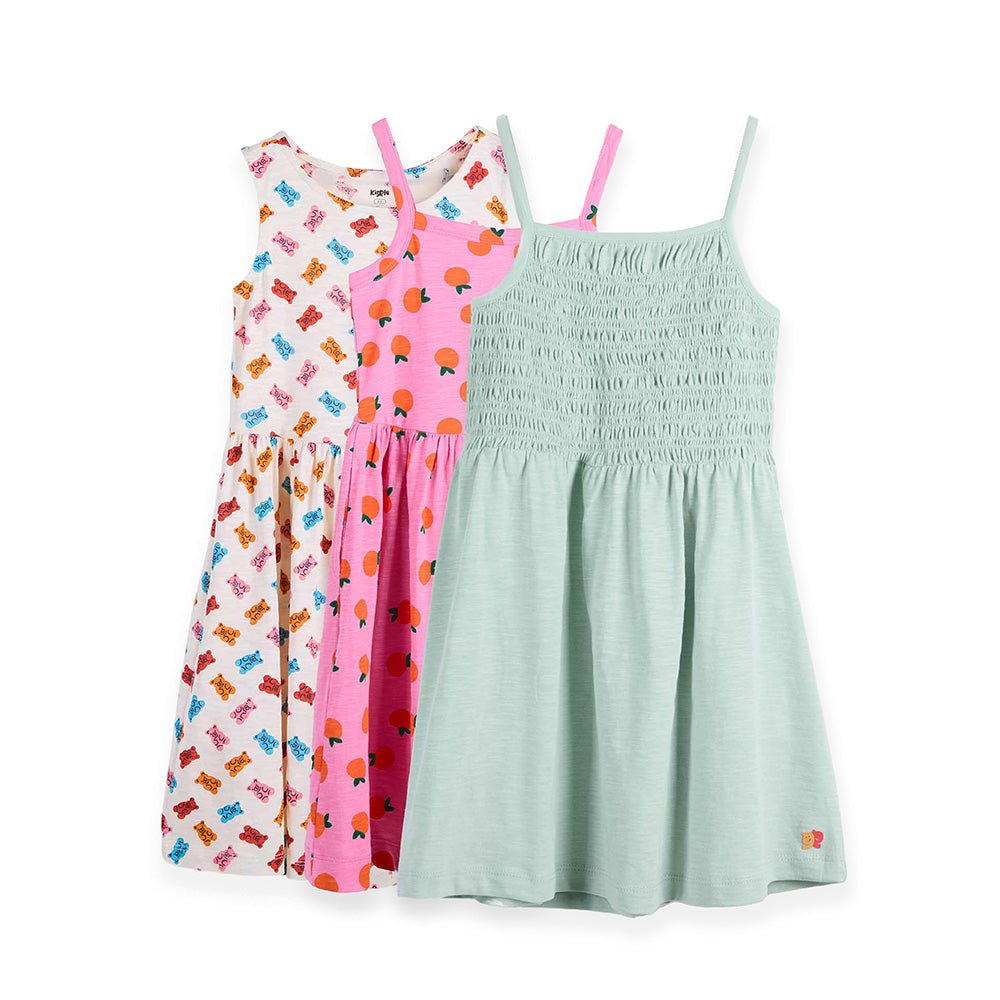 Assorted Dress Pack of 3 - organic cotton kids clothing - Kiggle