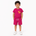 Squeaky Dog Co - ord Set | Graphic Tee & Terry Shorts | Raspberry - organic cotton kids clothing - Kiggle