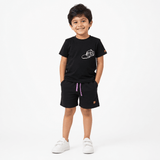 NYC Skater Co - ord Set | Graphic Tee & Terry Shorts | Carbon & Carbon - organic cotton kids clothing - Kiggle