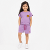 BFF Co-ord Set | Graphic Tee & Terry Shorts | Lavender & Lavender