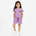 BFF Co - ord Set | Graphic Tee & Terry Shorts | Lavender & Lavender - organic cotton kids clothing - Kiggle