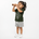 Explore Co - ord Set | Graphic Tee & Track Shorts | Forest & Grey - organic cotton kids clothing - Kiggle