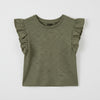 Frill Sleeve Top Olive