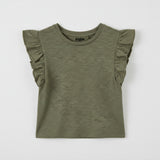 Frill Sleeve Top Olive