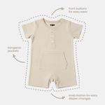 Pack of 3 Shorty Rompers — Autumn | Organic Cotton Baby (3–24 Months) - organic cotton kids clothing - Kiggle