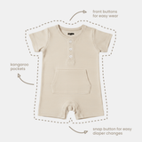Pack of 3 Shorty Rompers — Autumn | Organic Cotton Baby (3–24 Months) - organic cotton kids clothing - Kiggle