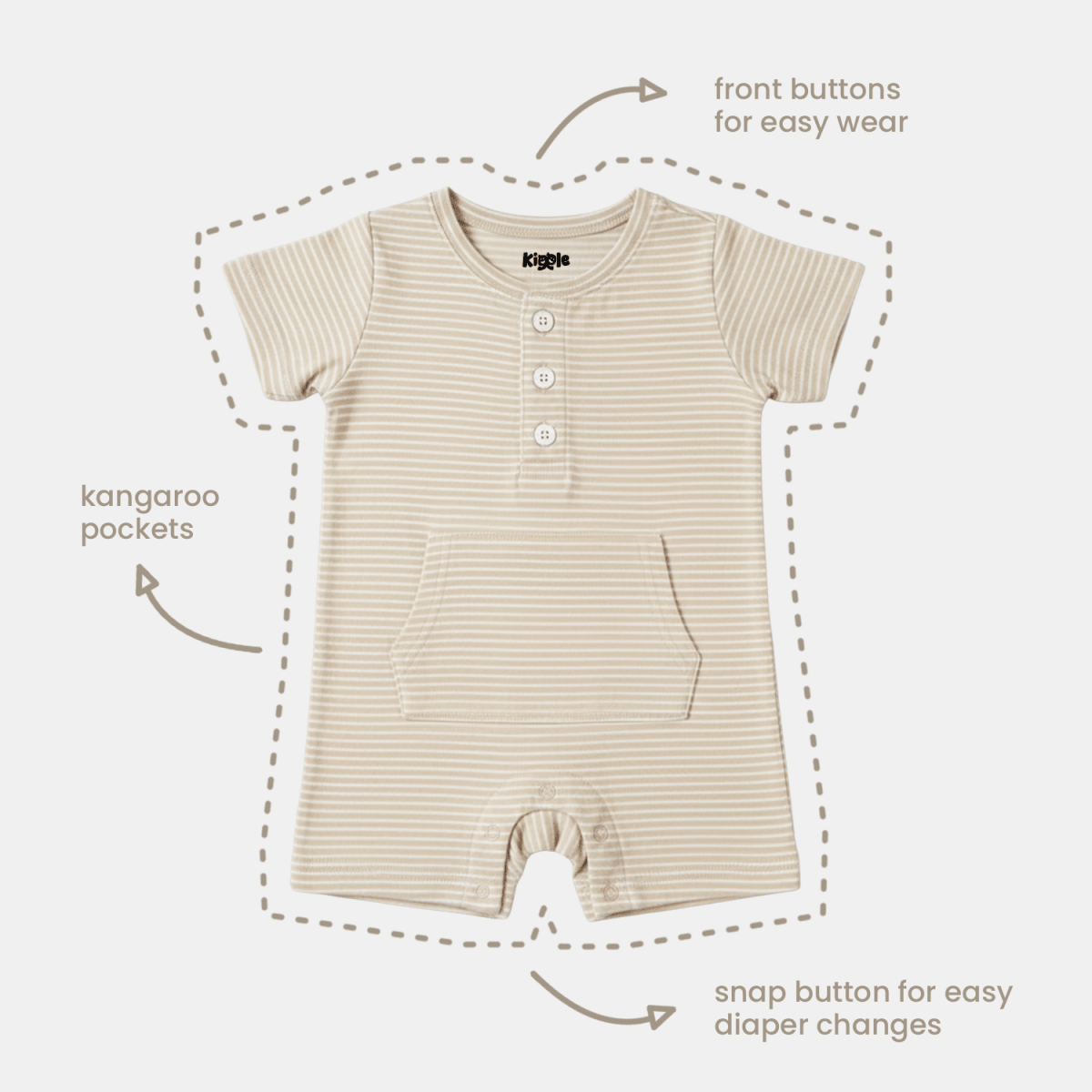 Spring Shorty Pack of 3 - Organic Cotton Baby Rompers (3 - 24 Months) - organic cotton kids clothing - Kiggle