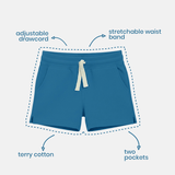 Track Shorts - Teal - organic cotton kids clothing - Kiggle
