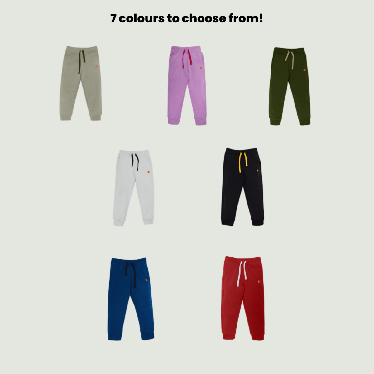 All Weather Joggers Dry Sage - organic cotton kids clothing - Kiggle