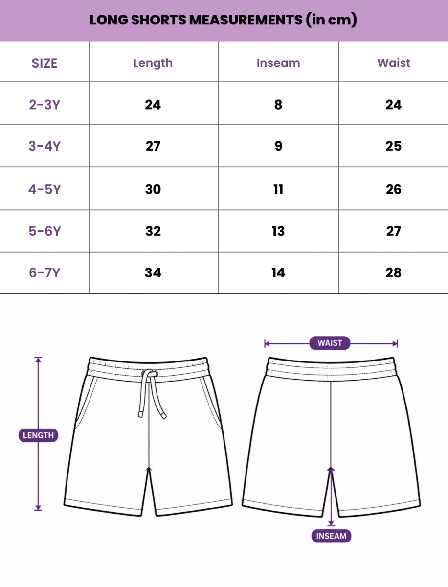 Long Shorts - Bear pattern - organic cotton kids clothing - Kiggle