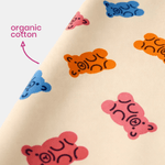 Diagonal Zipper Romper Gummy bear - organic cotton kids clothing - Kiggle