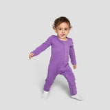Diagonal Zipper Romper Orchid