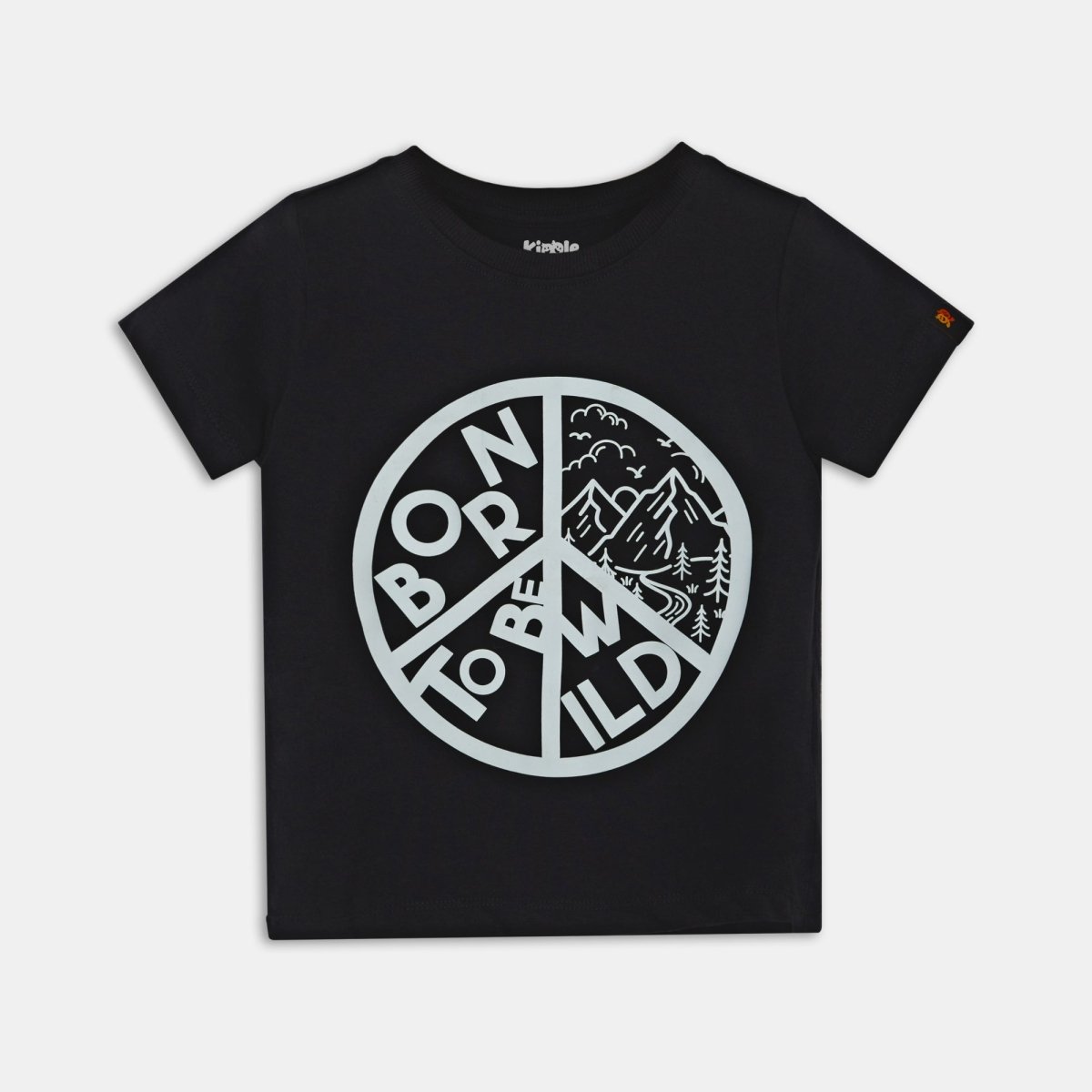 Born to be Wild Co - ord Set | Graphic Tee & Terry Shorts | Carbon & Snow - organic cotton kids clothing - Kiggle