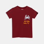 Extra Salty Co - ord Set | Graphic Tee & Terry Shorts | Clay & Mustard - organic cotton kids clothing - Kiggle