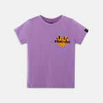 BFF Co - ord Set | Graphic Tee & Terry Shorts | Lavender & Lavender - organic cotton kids clothing - Kiggle