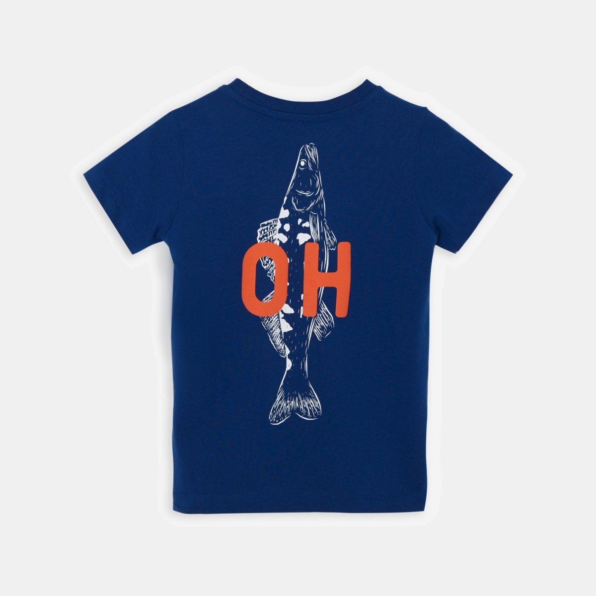 Oh Fish Co - ord Set | Graphic Tee & Terry Shorts | Navy & Navy - organic cotton kids clothing - Kiggle