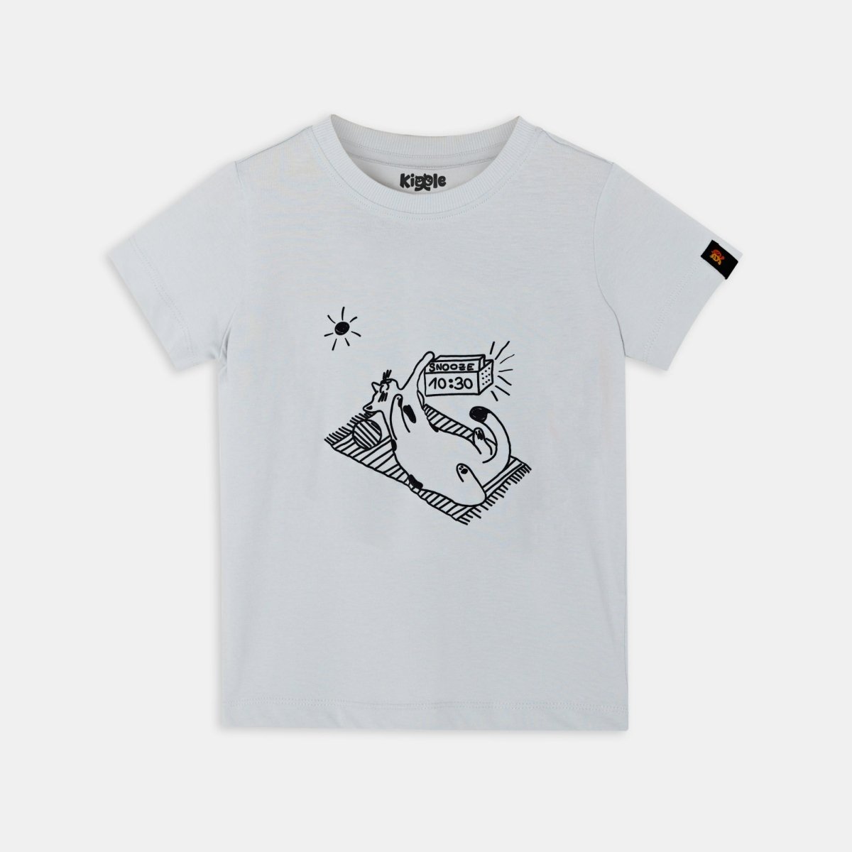 Snooze Co - ord Set | Graphic Tee & Terry Shorts | Snow & Navy - organic cotton kids clothing - Kiggle