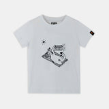 Snooze Co - ord Set | Graphic Tee & Terry Shorts | Snow & Navy - organic cotton kids clothing - Kiggle