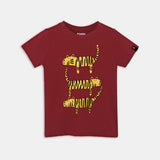 Tiger Tiger Tiger Co - ord Set | Graphic Tee & Terry Shorts | Clay - organic cotton kids clothing - Kiggle