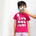 Sun and Surf Tee Raspberry — organic cotton kids graphic t-shirt India water-based print — Kiggle