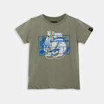 Boxer Co - ord Set | Graphic Tee & Track Shorts | Dry - Sage & Teal - organic cotton kids clothing - Kiggle