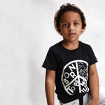 Born to be Wild Co - ord Set | Graphic Tee & Terry Shorts | Carbon & Snow - organic cotton kids clothing - Kiggle